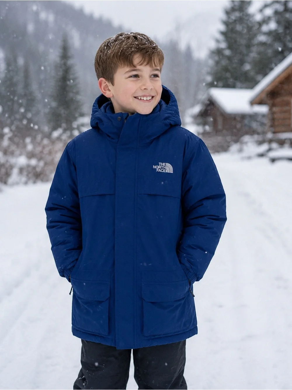 The North Face Down Parka  Blue Youth boys medium